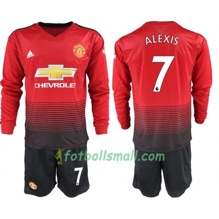 Manchester United Fotbollströjor ALEXIS 7 Barn Hemma tröja 2018/19 Långärmad
